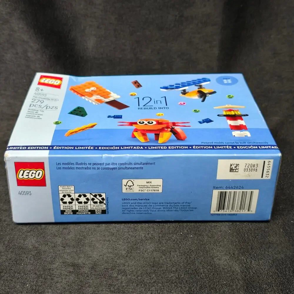 LEGO Fun Creativity 12-in-1 40593 279 Building Toy Pieces Place Sailboat Cabin &